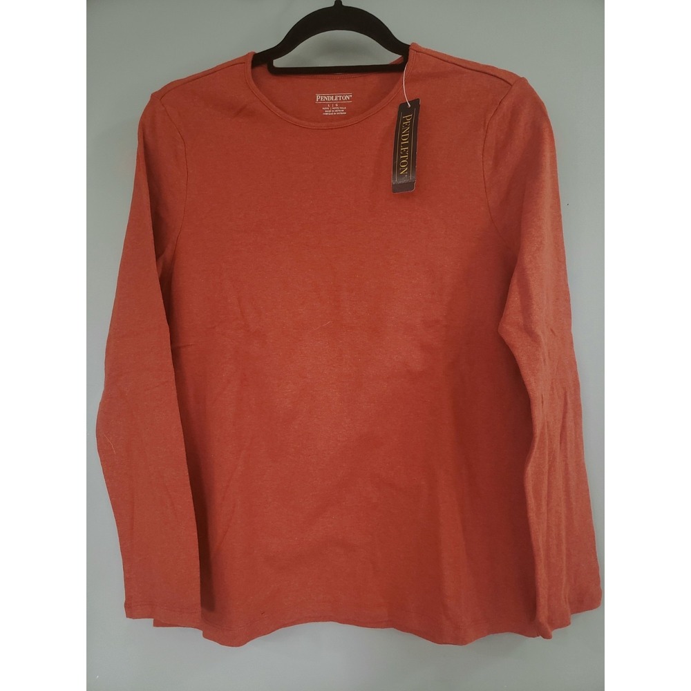 NEW PETITE LARGE Pendleton 100% Cotton Long Sleeve Ladies Top Shirt Basics